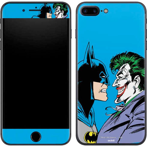 DC Comics The Joker vs Batman Vintage art iPhone 8 Plus Skin