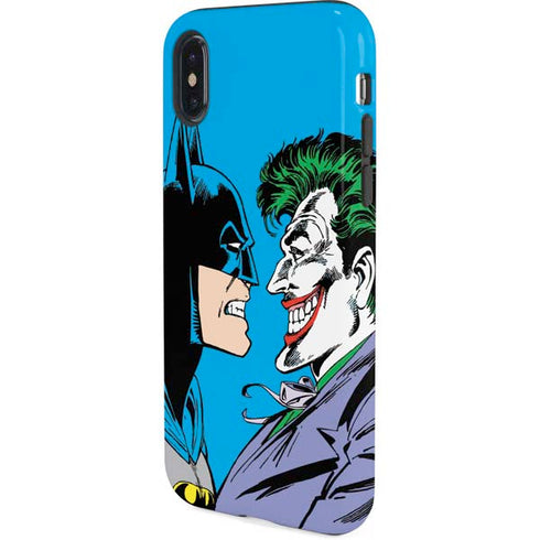 DC Comics The Joker vs Batman Vintage art iPhone X Pro Case