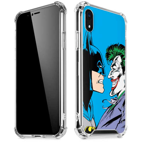 DC Comics The Joker vs Batman Vintage art iPhone XR Clear Case