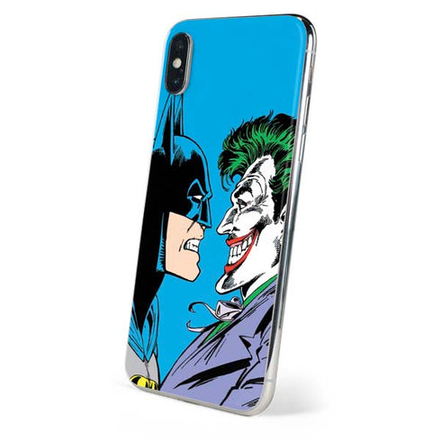 DC Comics The Joker vs Batman Vintage art iPhone XS Skin