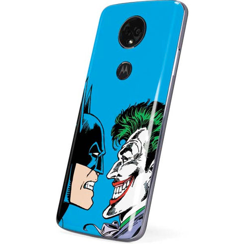 DC Comics The Joker vs Batman Vintage art Moto E5 Plus Skin