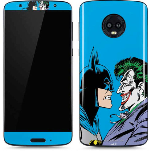 DC Comics The Joker vs Batman Vintage art Moto G6 Skin
