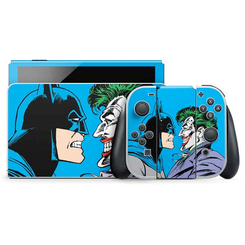 DC Comics The Joker vs Batman Vintage art Nintendo Switch OLED (2021) Skin