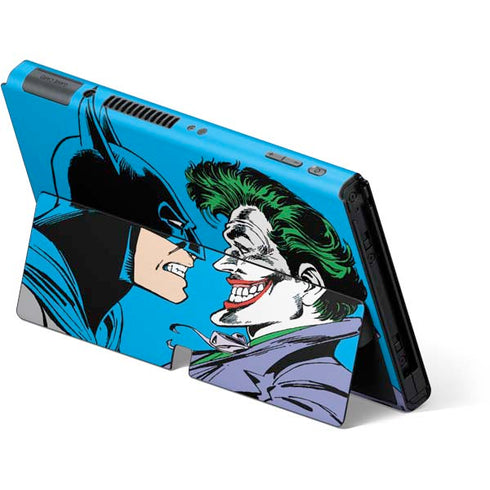 DC Comics The Joker vs Batman Vintage art Nintendo Switch OLED (2021) Skin