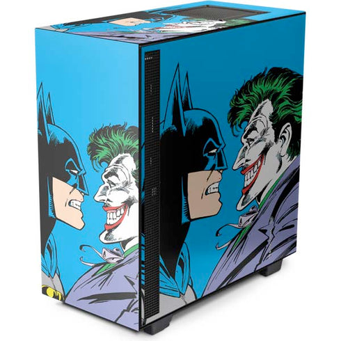 DC Comics The Joker vs Batman Vintage art NZXT H510 Compact ATX Mid-Tower Case Skin