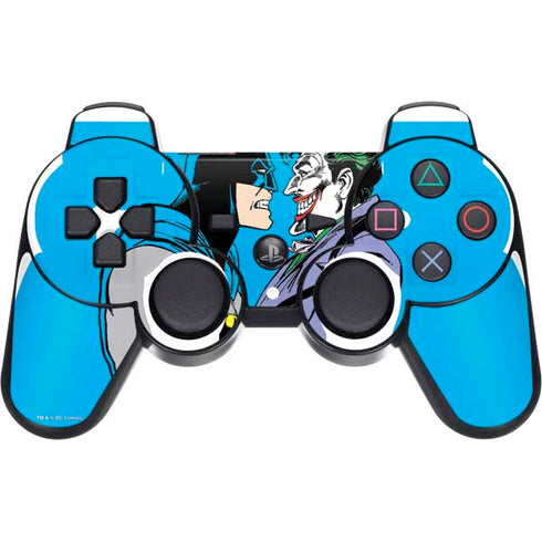 DC Comics The Joker vs Batman Vintage art PS3 Dual Shock wireless controller Skin