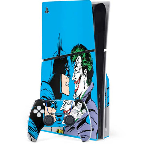 DC Comics The Joker vs Batman Vintage art PS5 Slim Disk Bundle Skin