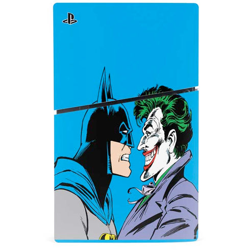 DC Comics The Joker vs Batman Vintage art PS5 Slim Digital Edition Console Skin
