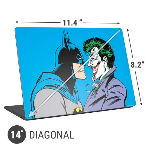 DC Comics The Joker vs Batman Vintage art Universal Laptop 14in (11.4 x 8.2in) Skin