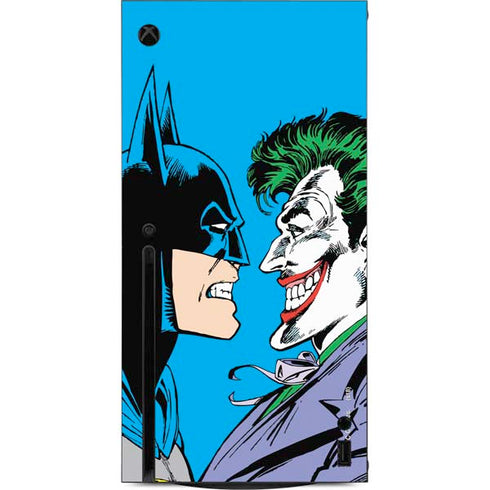 DC Comics The Joker vs Batman Vintage art Xbox Series X Console Skin