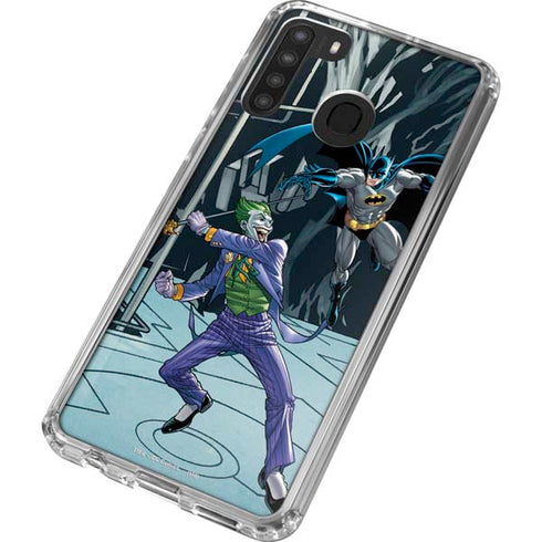 DC Comics The Joker vs Batman Art Galaxy A21 Clear Case
