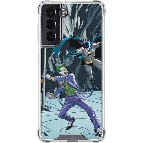 DC Comics The Joker vs Batman Art Galaxy S21 5G Clear Case