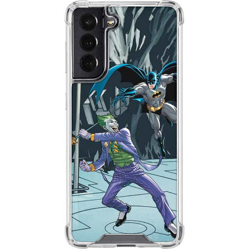 DC Comics The Joker vs Batman Art Galaxy S22 Clear Case