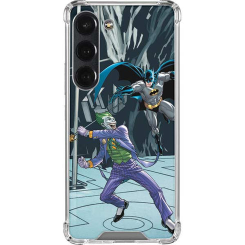DC Comics The Joker vs Batman Art Galaxy S23 Clear Case