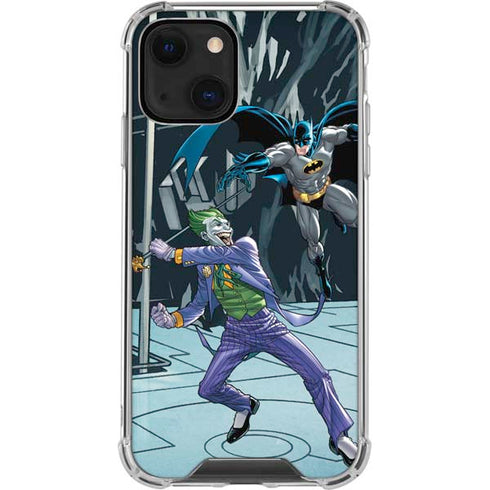 DC Comics The Joker vs Batman Art iPhone 14 Plus Clear Case