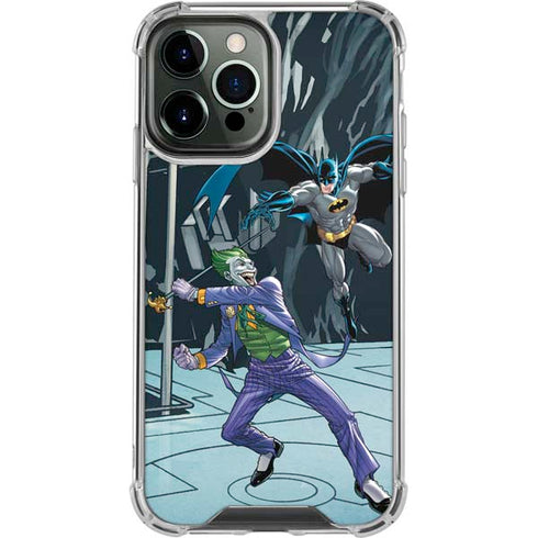 DC Comics The Joker vs Batman Art iPhone 15 Pro Max Clear Case