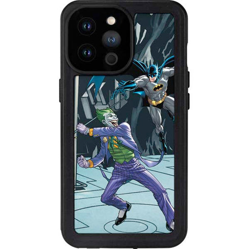 DC Comics The Joker vs Batman Art iPhone 14 Pro Max Waterproof Case