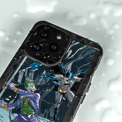 DC Comics The Joker vs Batman Art iPhone 14 Pro Max Waterproof Case