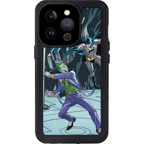 DC Comics The Joker vs Batman Art iPhone 14 Pro Waterproof Case
