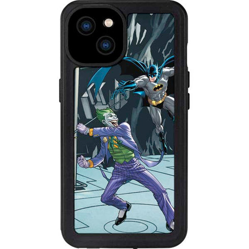 DC Comics The Joker vs Batman Art iPhone 15 Plus Waterproof Case