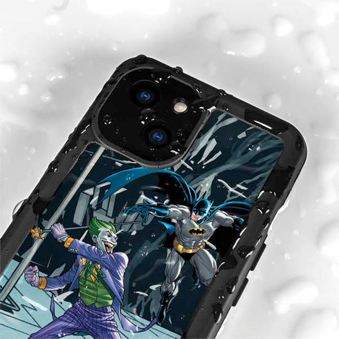 DC Comics The Joker vs Batman Art iPhone 15 Waterproof Case