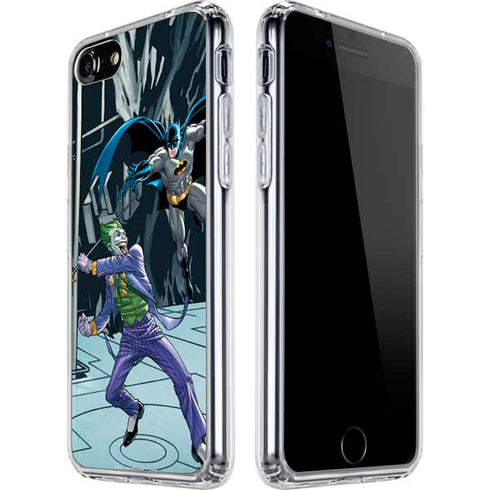 DC Comics The Joker vs Batman Art iPhone SE (2nd & 3rd Gen) Clear Case