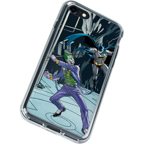 DC Comics The Joker vs Batman Art iPhone SE (2nd & 3rd Gen) Clear Case