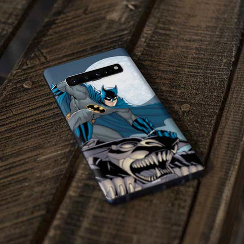 DC Comics Batman Action Pose 90's art Galaxy S10 Plus Skin