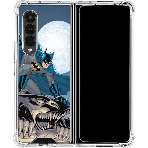 DC Comics Batman Action Pose 90's art Galaxy Z Fold4 5G Clear Case