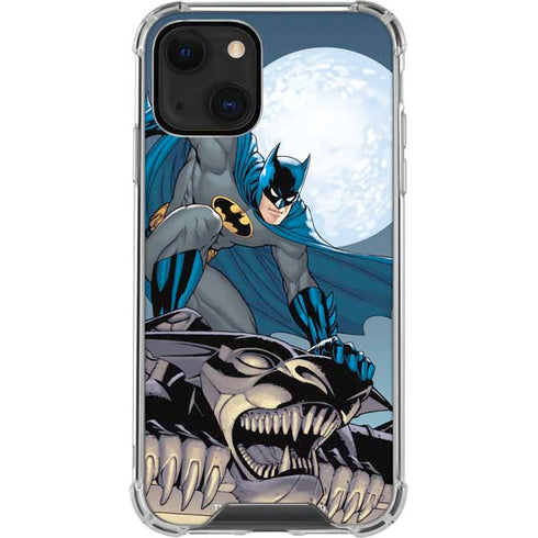 DC Comics Batman Action Pose 90's art iPhone 14 Plus Clear Case