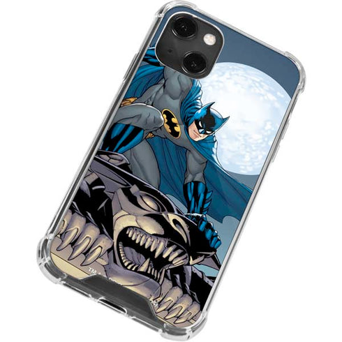 DC Comics Batman Action Pose 90's art iPhone 14 Plus Clear Case