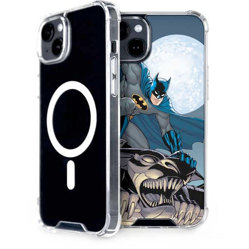 DC Comics Batman Watches Over the City iPhone 15 Plus MagSafe Case