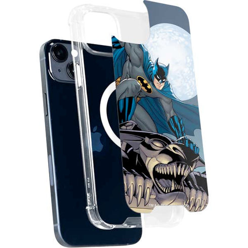DC Comics Batman Watches Over the City iPhone 15 Plus MagSafe Case