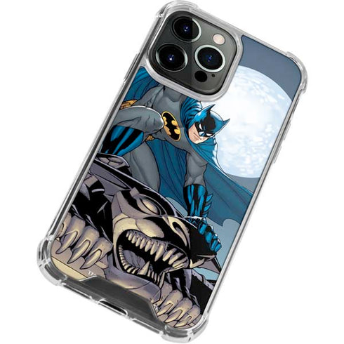 DC Comics Batman Action Pose 90's art iPhone 14 Pro Clear Case