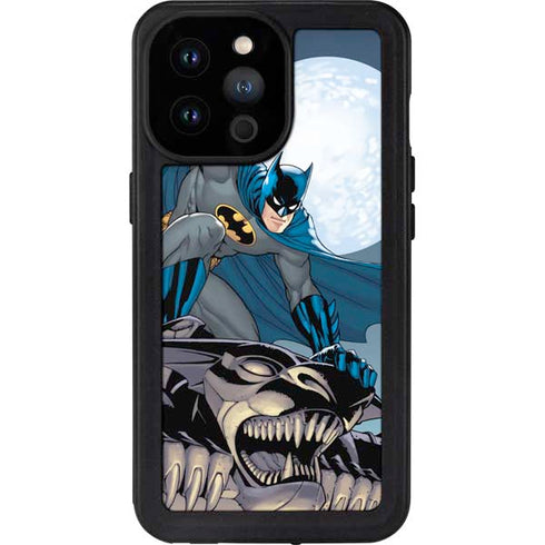 DC Comics Batman Action Pose 90's art iPhone 14 Pro Max Waterproof Case