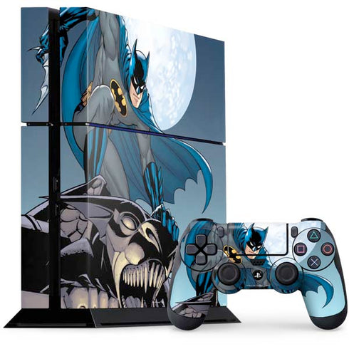 DC Comics Batman Action Pose 90's art PS4 Console and Controller Bundle Skin