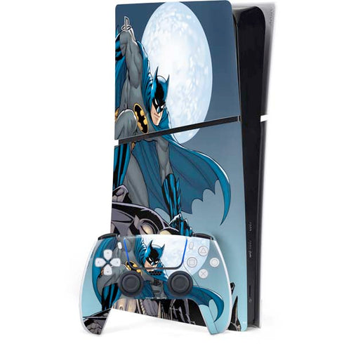 DC Comics Batman Watches Over the City PS5 Slim Digital Edition Console Skin