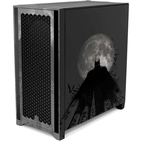 DC Comics Batman On City with Moon Art Corsair 4000D Tempered Glass Mid-Tower ATX Case Skin