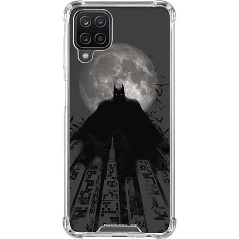DC Comics Batman On City with Moon Art Galaxy A12 Clear Case
