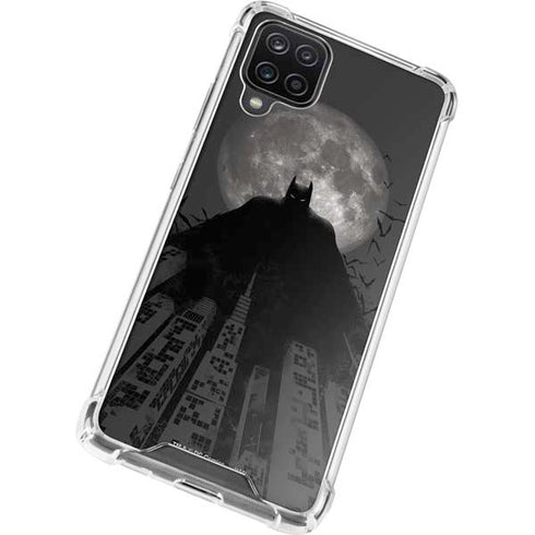 DC Comics Batman On City with Moon Art Galaxy A12 Clear Case