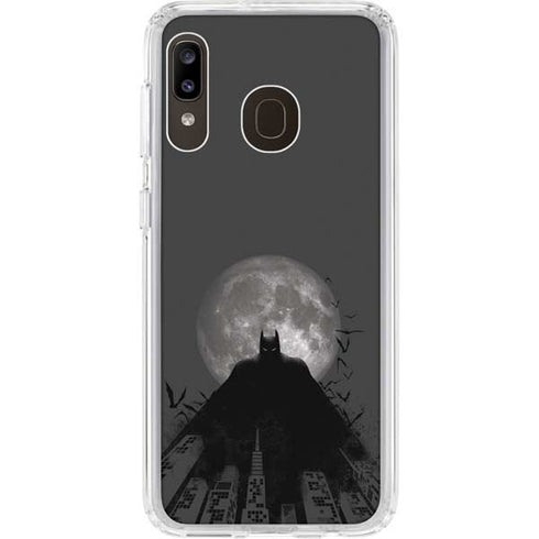 DC Comics Batman On City with Moon Art Galaxy A20 Clear Case