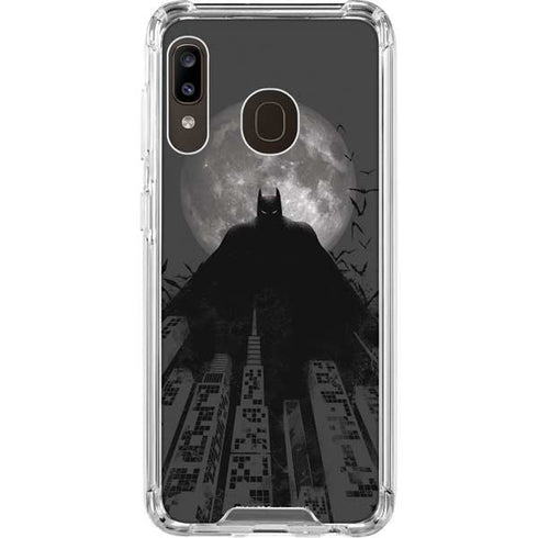 DC Comics Batman On City with Moon Art Galaxy A30 Clear Case