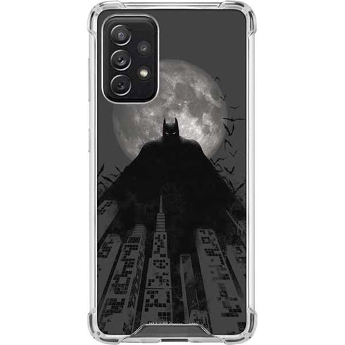 DC Comics Batman On City with Moon Art Galaxy A72 5G Clear Case