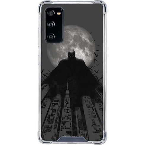 DC Comics Batman On City with Moon Art Galaxy S20 FE Clear Case
