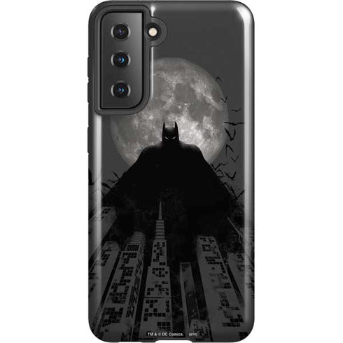 DC Comics Batman On City with Moon Art Galaxy S21 5G Pro Case