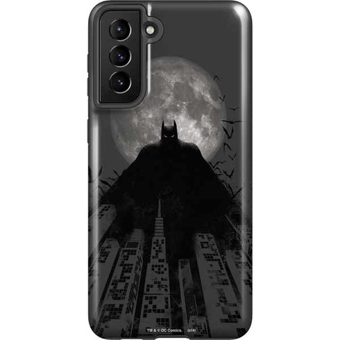 DC Comics Batman On City with Moon Art Galaxy S21 FE Pro Case