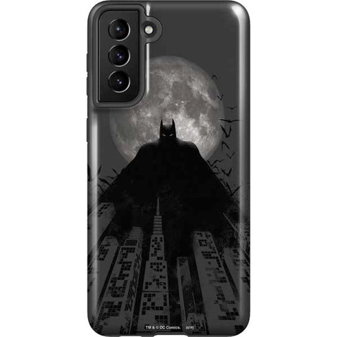 DC Comics Batman On City with Moon Art Galaxy S21 Plus 5G Pro Case