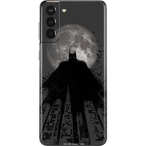 DC Comics Batman On City with Moon Art Galaxy S21 Plus 5G Skin