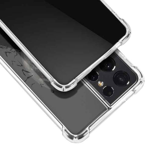 DC Comics Batman On City with Moon Art Galaxy S21 Ultra 5G Clear Case