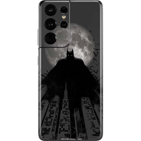 DC Comics Batman On City with Moon Art Galaxy S21 Ultra 5G Skin